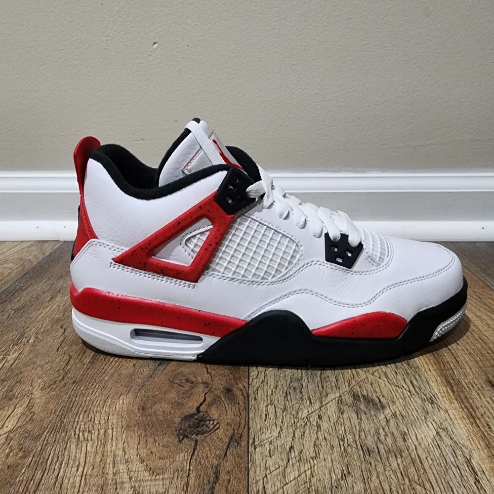 Nike Air Jordan 4 Red Cement 408452-161 Mens Sz 6y - 7y New - Picture 4 of 9